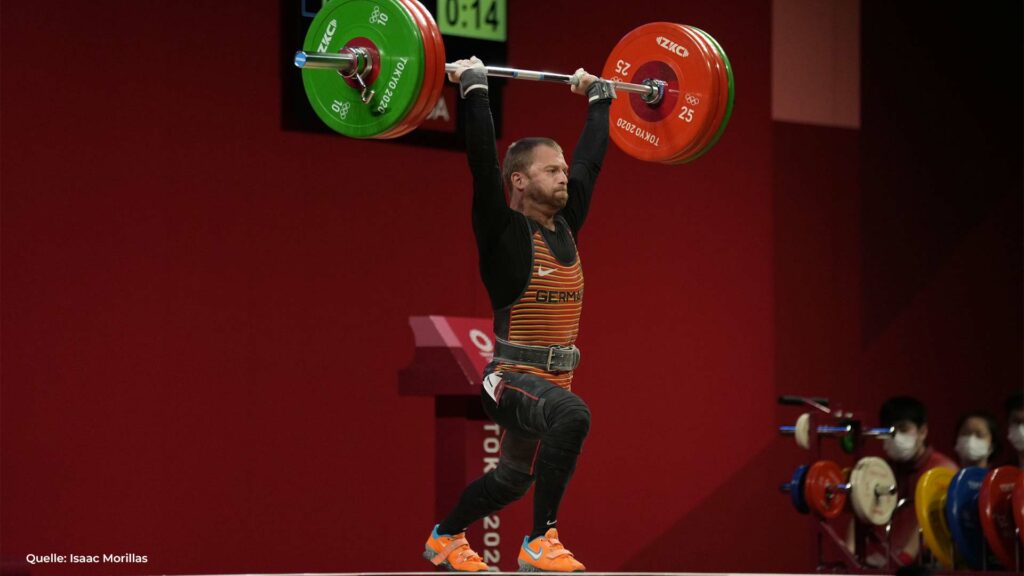 Simon Brandhuber at his first Olympic Games in weightlifting
